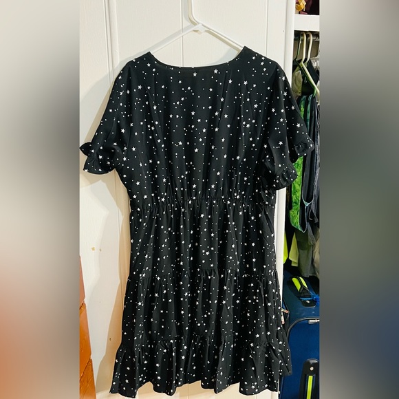 Black with White Stars Ritera Dress - Picture 2 of 6